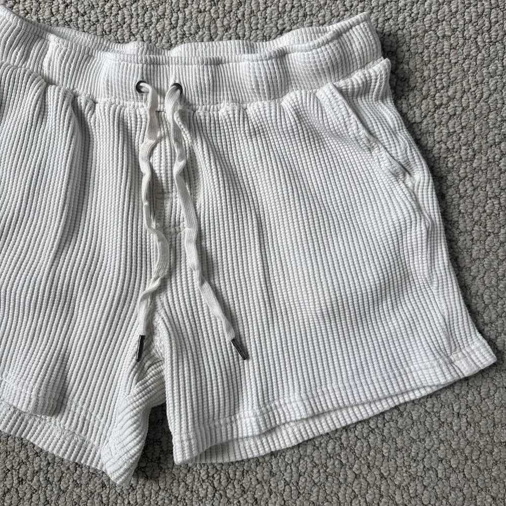 Dandy Del Mar Waffle Knit Shorts Vintage Ivory Men’s Size XL